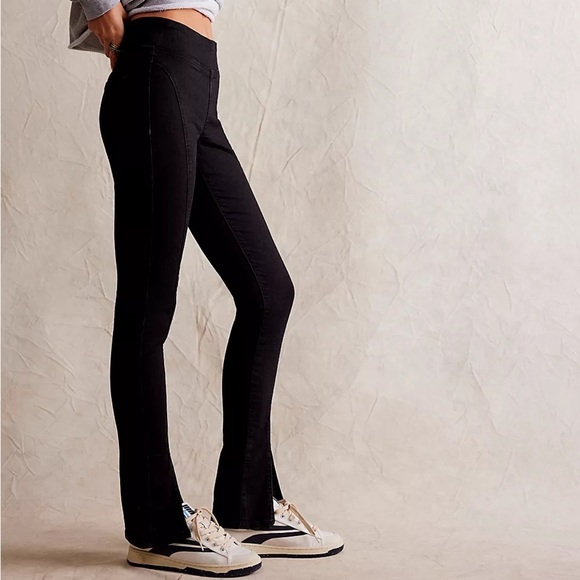 FREE PEOPLE Double Dutch Pull-On Slit Skinny Jeans We The Free - Picture 3 of 12